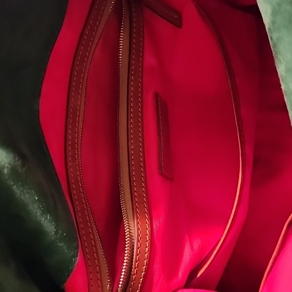 Dooney and Bourke Large Leather Ostrich Satchel - Picture 6 of 12